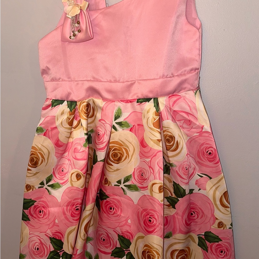 Floral Pink Kids Dress